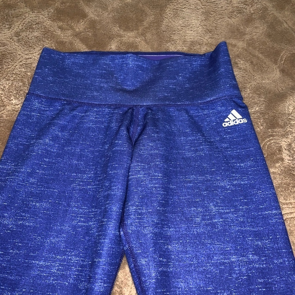 Adidas blue climalite capri leggings, Small - Picture 2 of 5